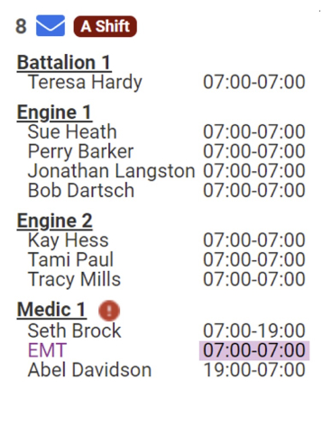 Aladtec Alerts Communication screenshot