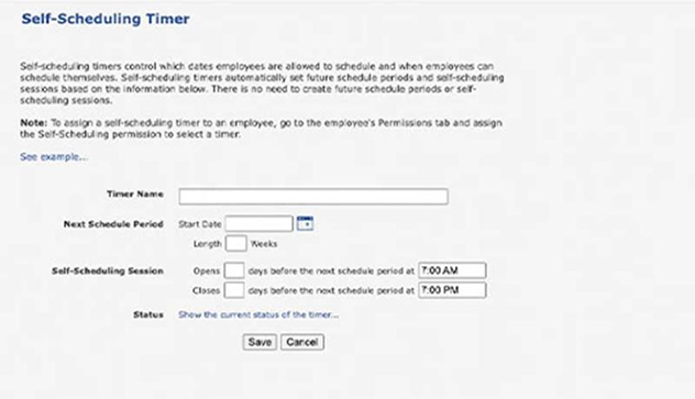 ScheduleAnywhere Feature TimedSelfScheduling