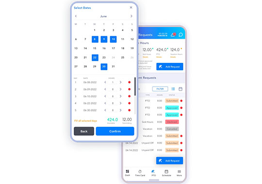TimeCo Features TimeAttendance ManageLeaveRequestsAccruals