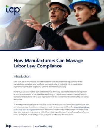 How Manufacturers Can Manage Labor Law Compliance