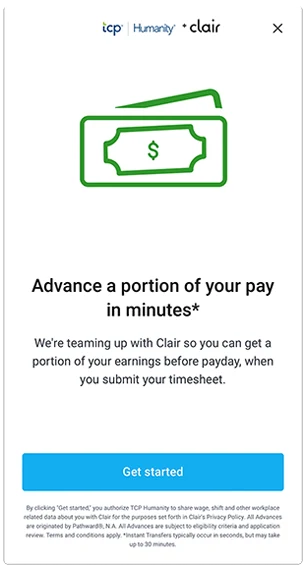 Get started page