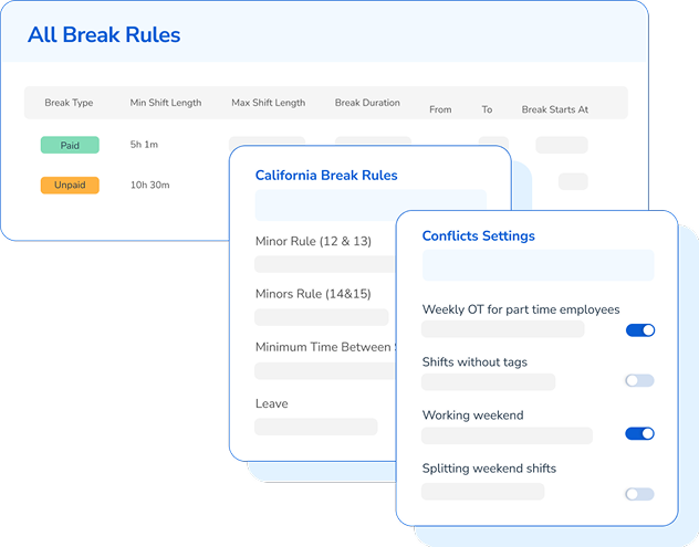 Humanity Schedule Break Minor rules