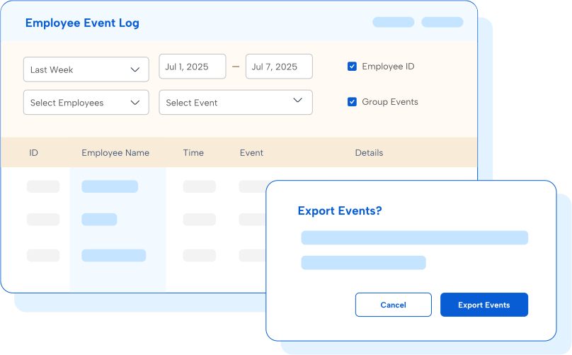 Humanity Schedule - Event Logs
