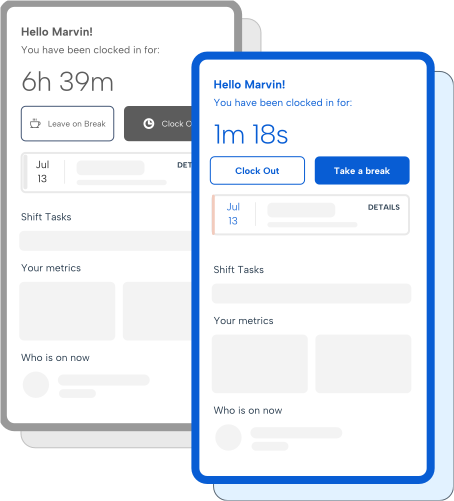 Humanity Schedule - Mobile time clock
