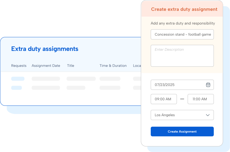 TimeClock Plus Staffing Extra Duty Assignments