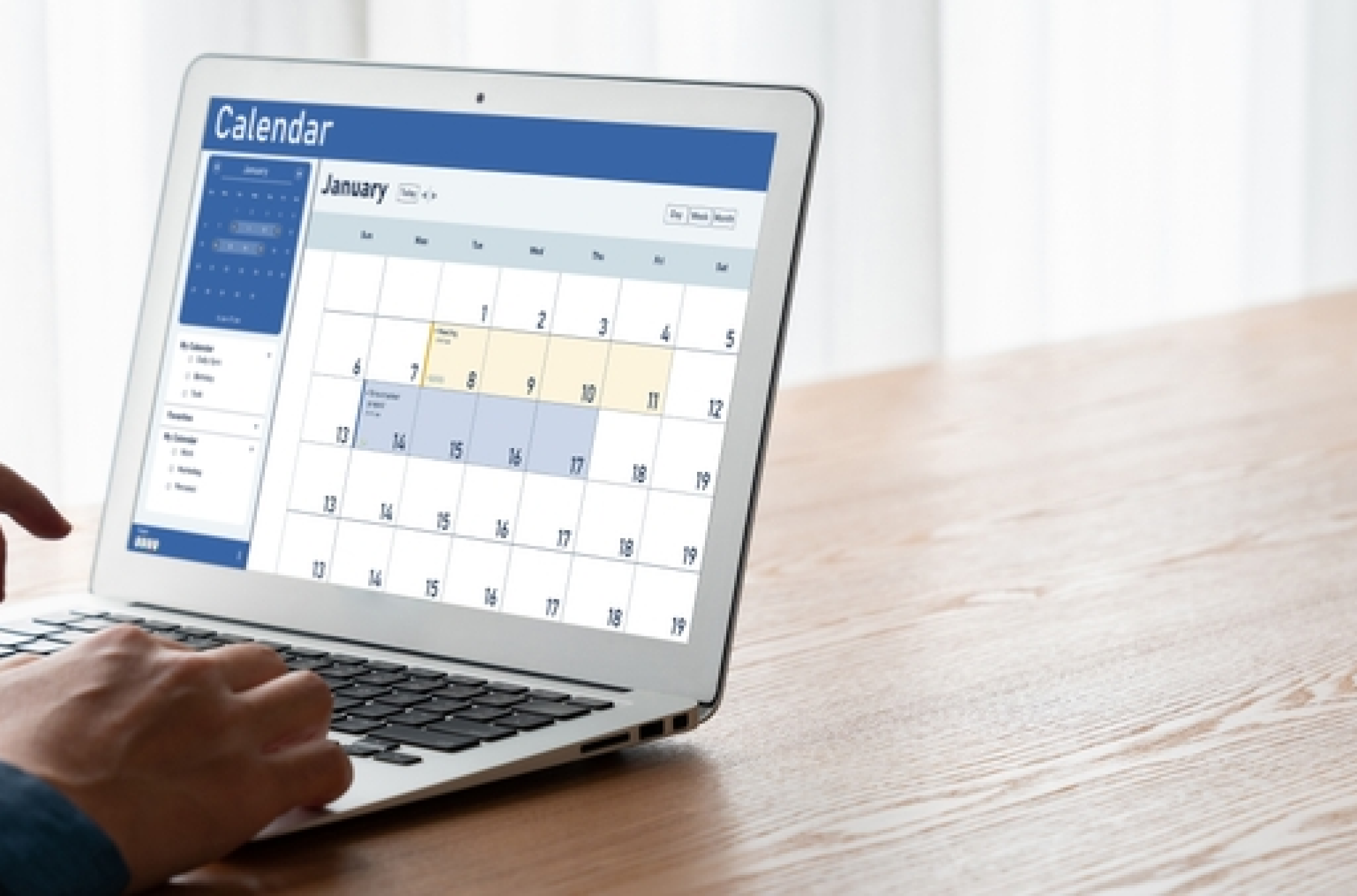 Visual representation of how to calculate pto in a time tracking software application on a laptop computer screen