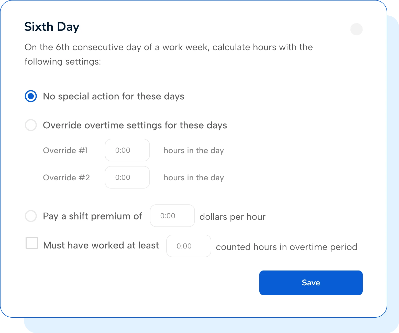 Timeclock Plus Rules Sixth Day healthcare