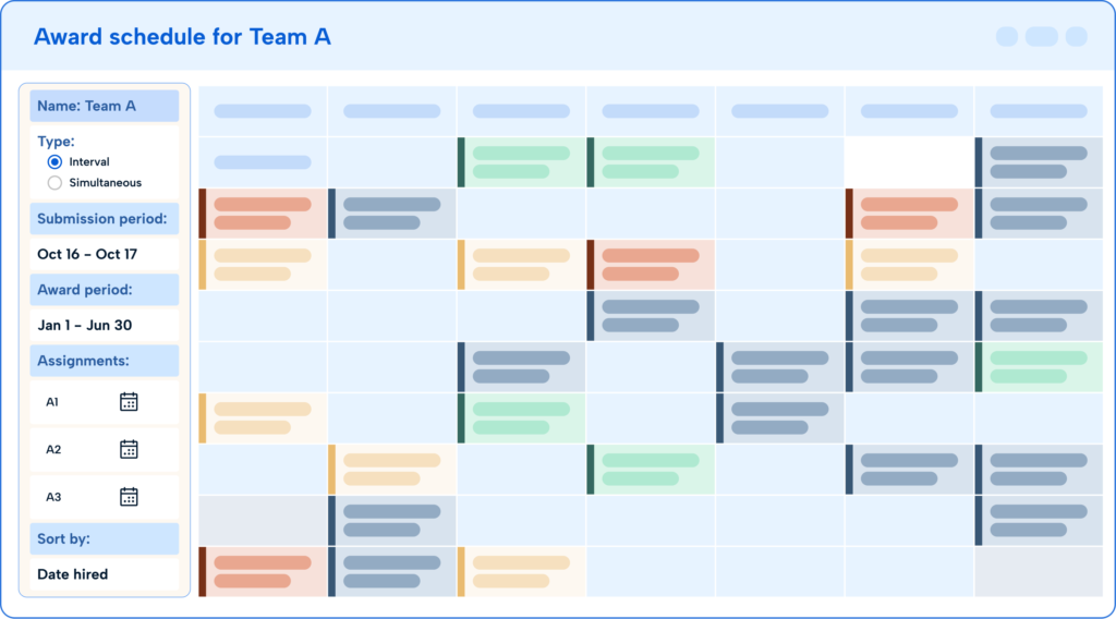 Shift Bidding calendar